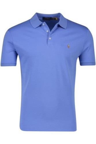 Custom slim fit Polo Ralph Lauren katoenen polo blauw korte mouw