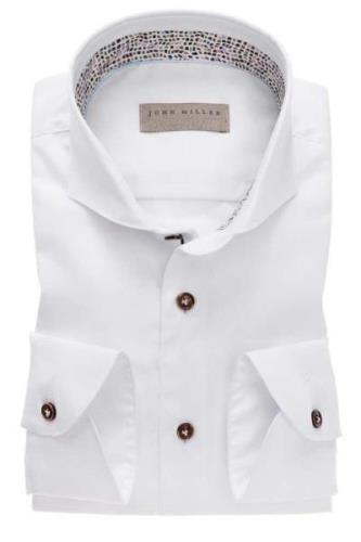 Overhemd John Miller wit cutaway Tailored Fit
