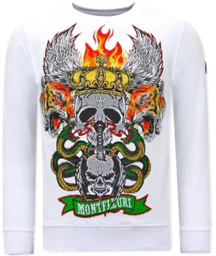 Montfleuri Sweater met print skull head