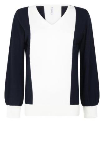 Zoso Lara knitted sweater navy/off white