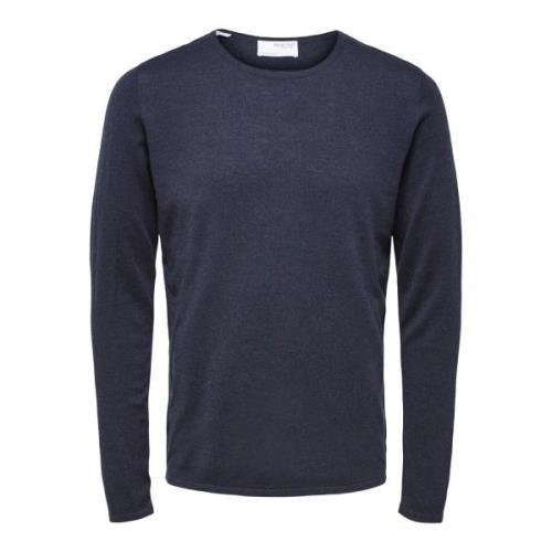 Selected Rocks knit crew neck dark sapphire