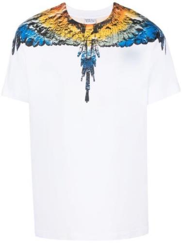 Marcelo Burlon Lunar wings regular t-shirt light blue