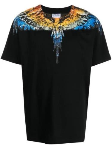 Marcelo Burlon Lunar wings regular t-shirt light blue