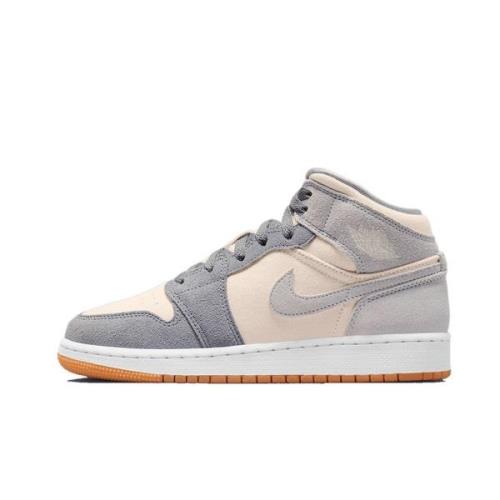 Nike Air jordan 1 mid se coconut milk particle grey (gs)