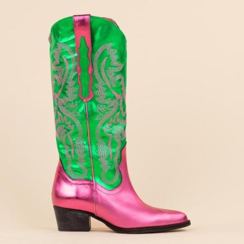 DWRS Label Cowboyboots 271179 tulsa groen dames maat: leer