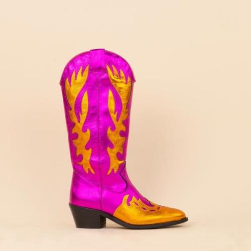 DWRS Label Cowboyboots 28520 regina oranje dames maat: leer