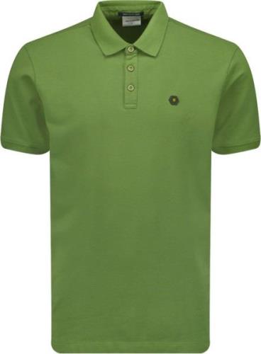 No Excess Polo korte mouw pique garment dyed green