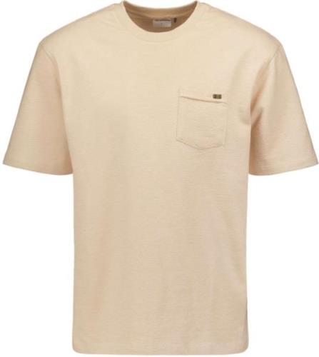 No Excess T-shirt korte mouw ronde hals jacuard cement