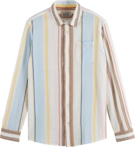 Scotch & Soda Crinkled voile stripe shirt multi stripe