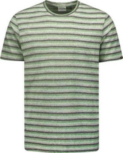 No Excess T-shirt korte mouw ronde hals met streep green