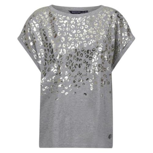 Regatta Dames roselynn t-shirt met luipaardprint in marl