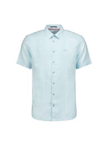 No Excess 23480336sn shirt short sleeve linen solid