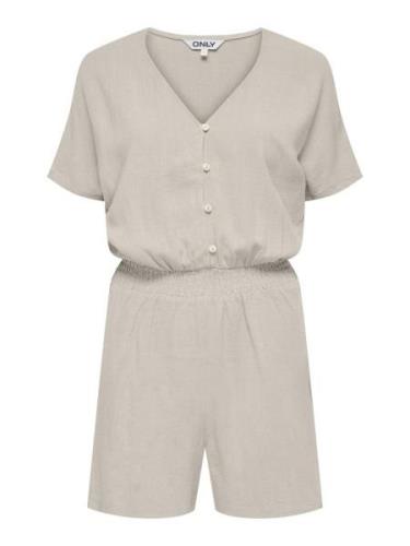 Only Onlsiesta s/s linen bl playsuit pnt