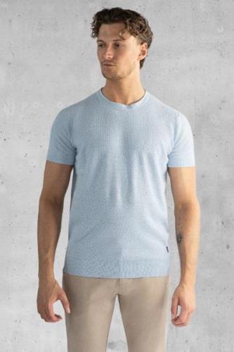 Koll3kt Riccione linnen knitted structuur t-shirt -