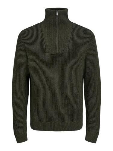 Jack & Jones Jprblacharlie knit half zip donker