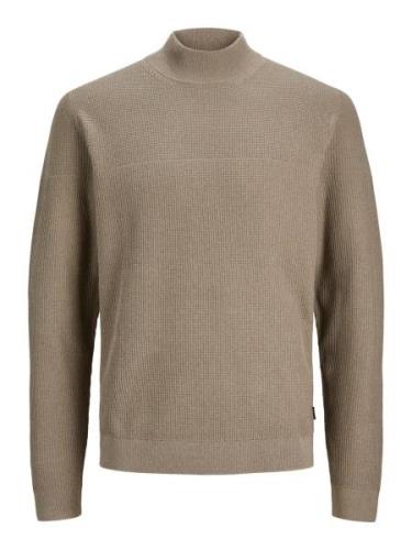 Jack & Jones Jprblaarthur knit mock neck taupe