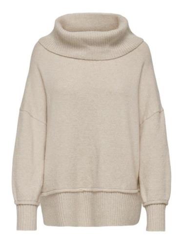 Only Onlhazel ls cowlneck bf knt beige