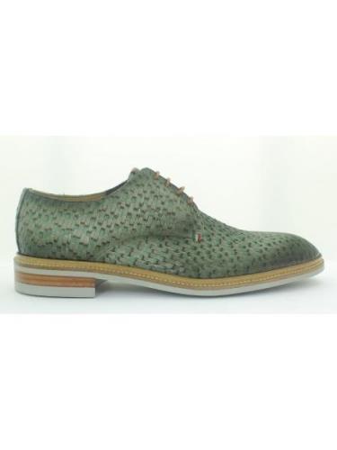 Giorgio 85810 leren veterschoen groen