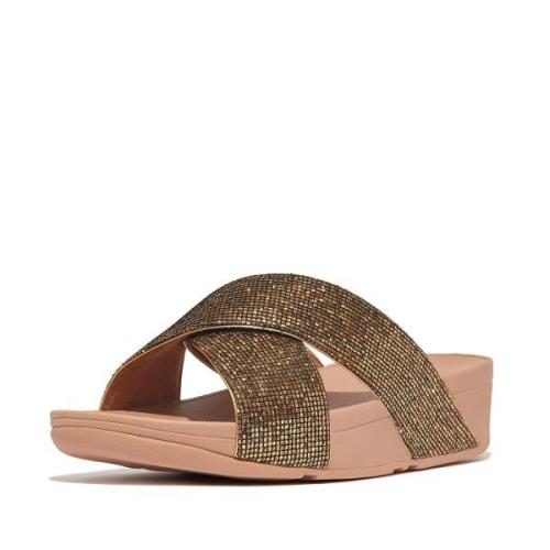 FitFlop Lulu cross slide glitterball