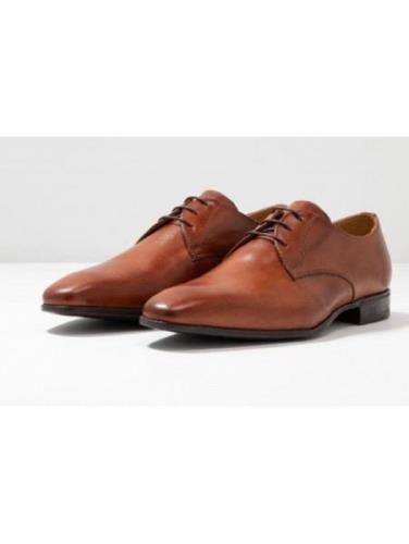 Giorgio 46998 Bruin kleurige leren veterschoen (05/Cognac)