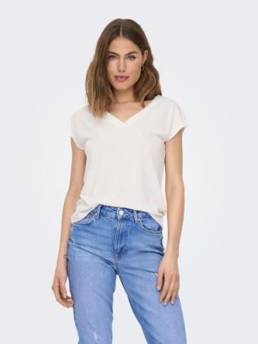 Only Onlfree s/s modal v-neck top jrs no