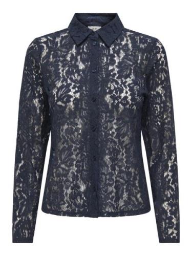 Jacqueline de Yong Jdyjulia ls lace shirt jrs navy