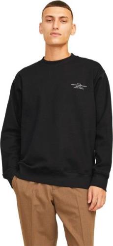 Jack & Jones Jprblachad branding sweat crew neck ln black