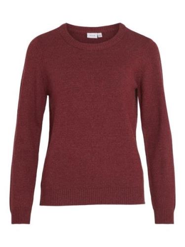 Vila Viril o-neck ls knit top bordeaux