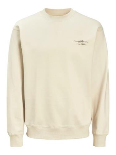 Jack & Jones Jprblachad branding sweat crew neck beige