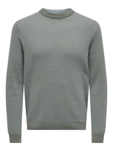 Only & Sons Onstapa reg 12 struc ls crew knit n