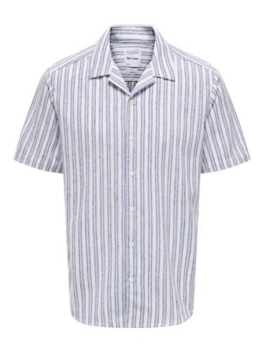 Only & Sons Onstrue reg ss struc stripe shirt