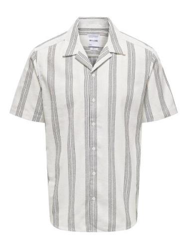 Only & Sons Onstrue reg ss struc stripe shirt