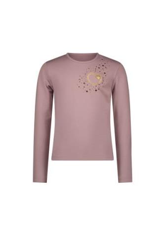 Le Chic Meisjes t-shirt strass hart norma sweet plums