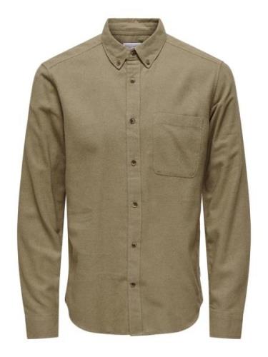 Only & Sons Onsgudmund slim 1-pkt solid shirt n licht