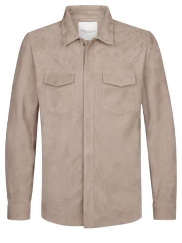 Profuomo Taupe suède overshirt