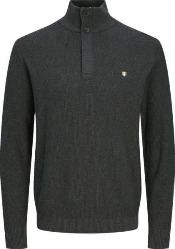 Jack & Jones Jprblurony knit half zip dark grey melange