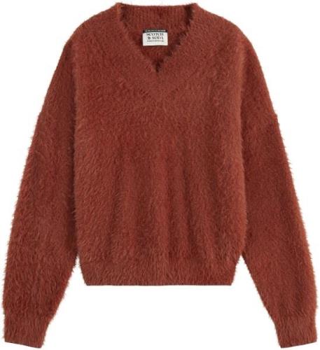 Scotch & Soda Fluffy v-neck relaxed pullover