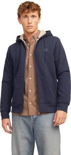 Jack & Jones Jprblumason teddy sweat zip ln night sky