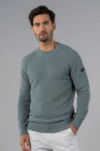 PRESLY & SUN Moss stitch round neck