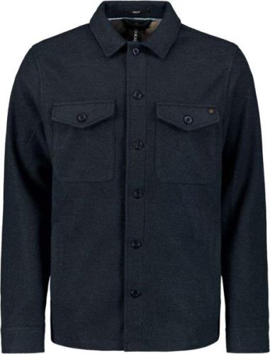 No Excess Overshirt button closure melange night