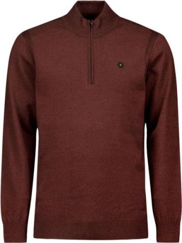 No Excess Pullover half zip 2 coloured melang rusty