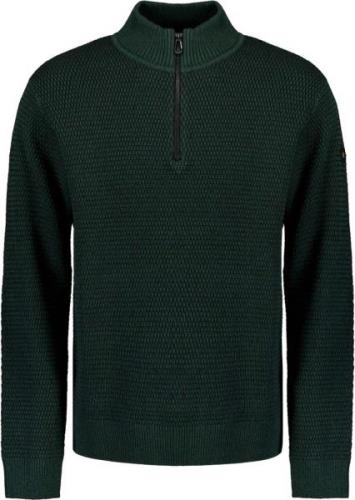 No Excess Pullover half zipper 2 coloured mel dark green