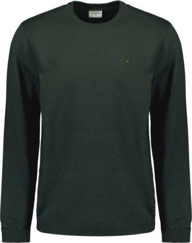 No Excess Pullover crewneck 2 coloured melang dark green