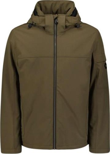 No Excess Jacket short fit hooded softshell s taupe