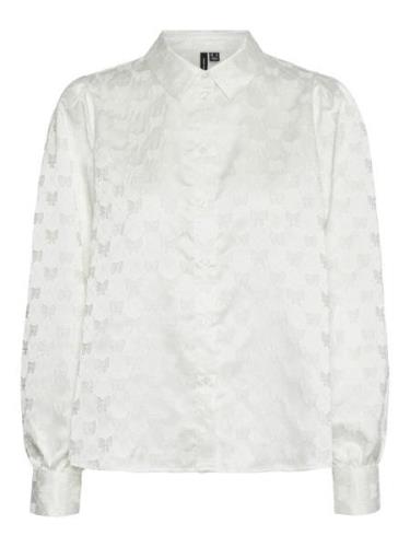 Vero Moda Vmviga jacquard ls shirt wvn ga off-white