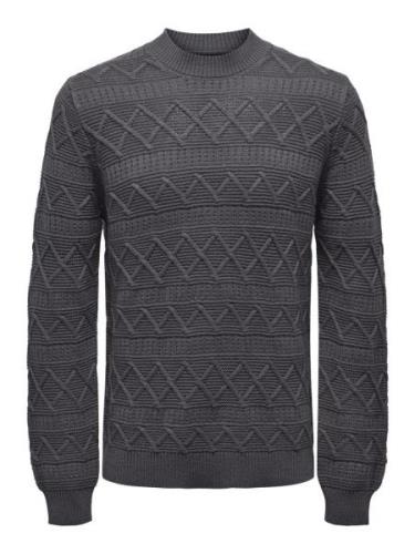 Only & Sons Onswade reg 5 struc crew neck knit -