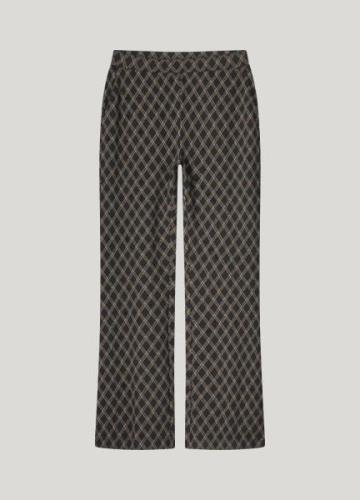 Summum 4s2719-30651 990 pants diagonal check jacquard black