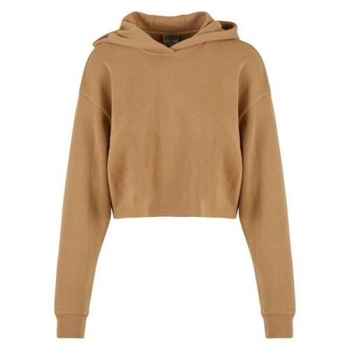 Urban Classics Dames terrycloth lichtgewicht oversized crop hoodie