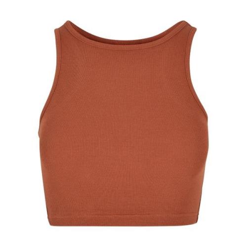 Urban Classics Dames ribbed crop top