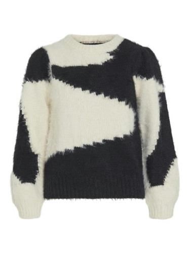 Vila Vikunnuo o-neck ls knit ecru dessin